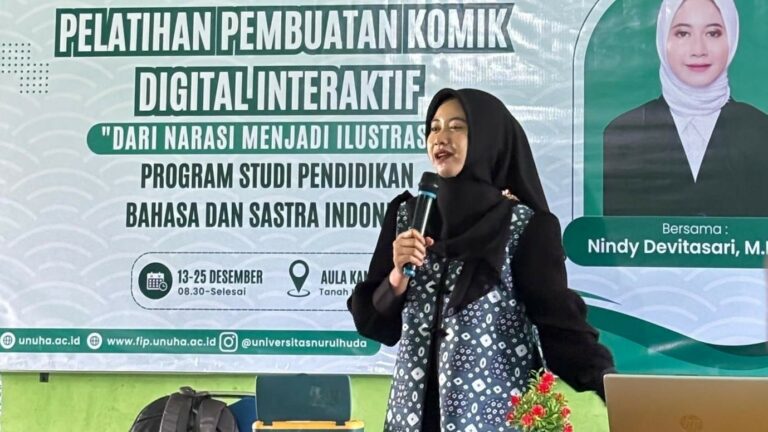 Nindy Devitasari, M.Kom menjadi narasumber terkait Pelatihan Pembuatan Komik Digital Interaktif. Foto: PBSI